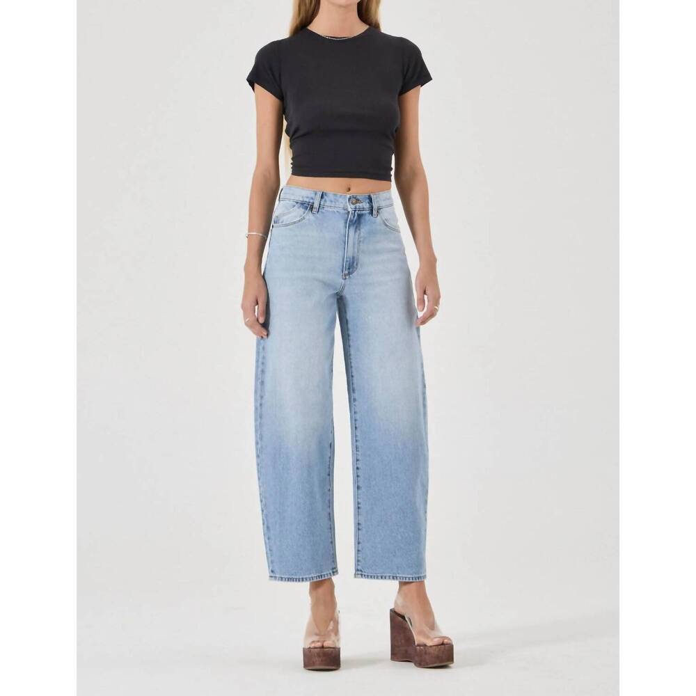 NEW ROLLA'S gigi barrel jeans in brad blue